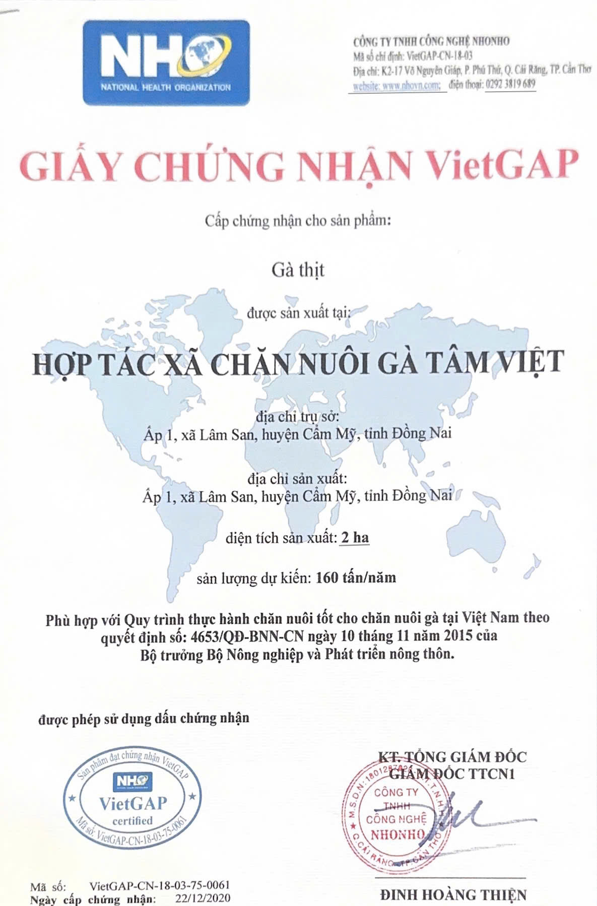 Chứng nhận VietGAP